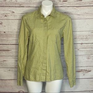 Patagonia Women’s Green Plaid Button Down Top M